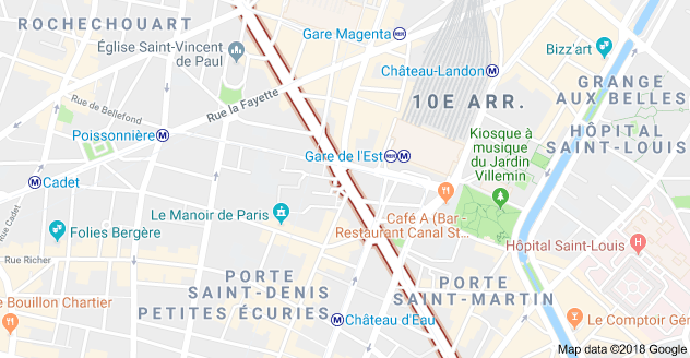 Plan du boulevard à Paris 10ème