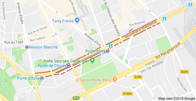 Carte du boulevard située au CP 75013